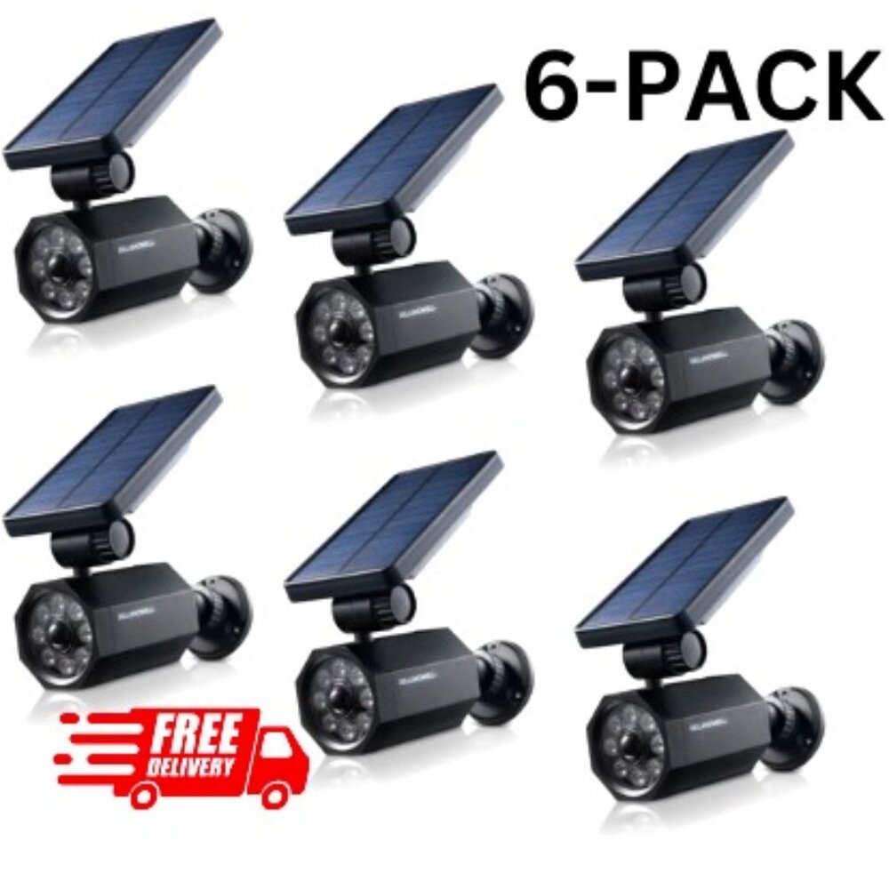 Bionic Spotlight LED Solar Lights Outdoor Security Lights 6 pack